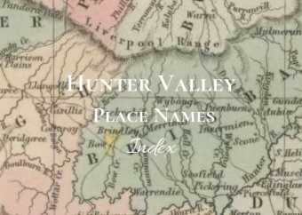 Hunter Valley Place Names