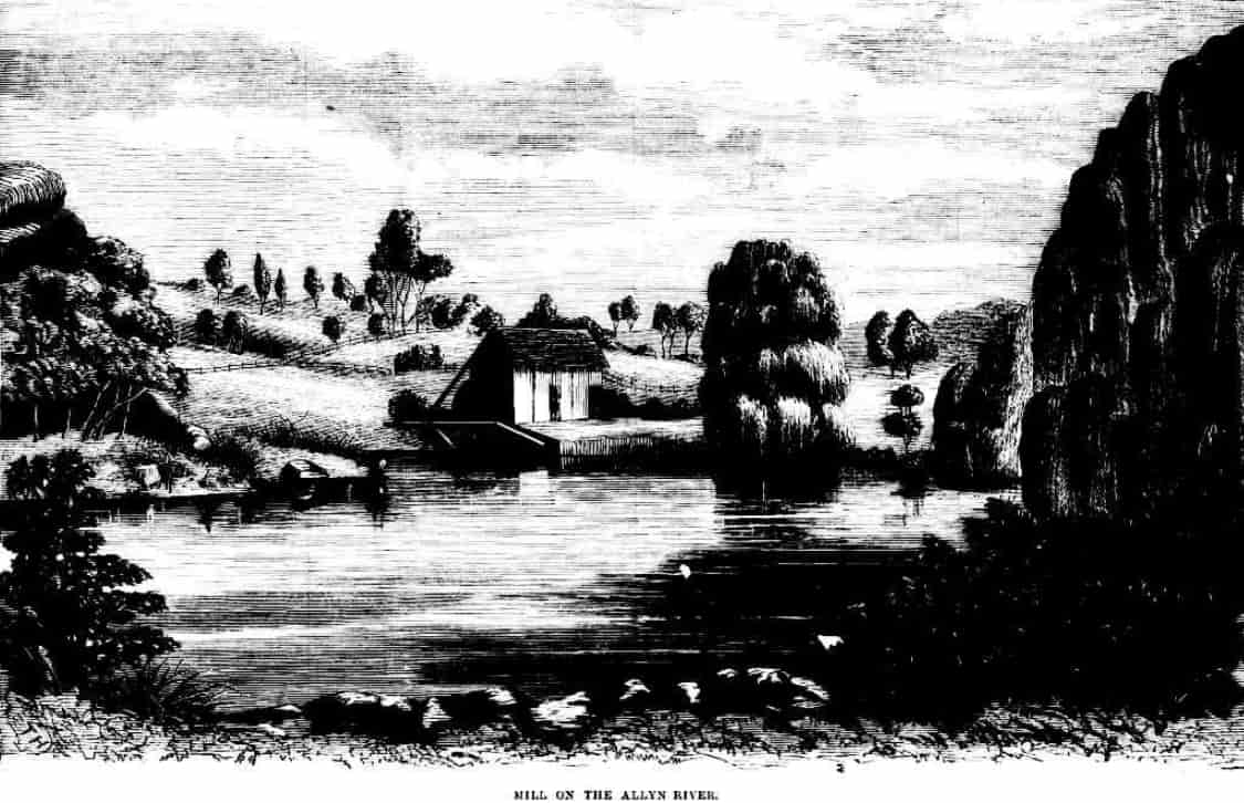 Mill on the Allyn River by Elizabeth Boydell. Illustrated Sydney News 24 December 1870
