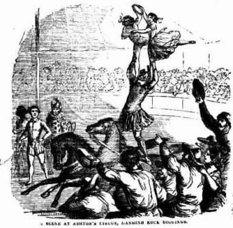Ashtons Circus - Hanging Rock. Illustrated Sydney News (NSW : 1853 - 1872) Sat 6 May 1854