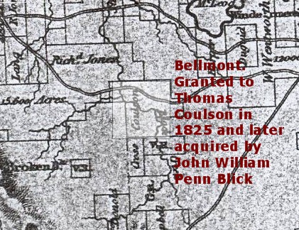 Map showing location of Bellmont
