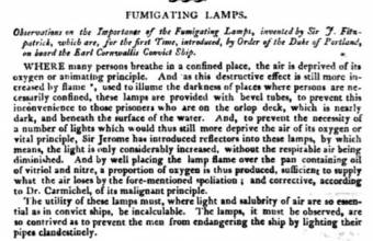 Fumigating Lamps - The Naval Chronicle