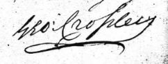 Signature of George Crossley