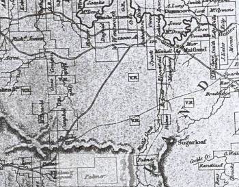 Map showing location of grant to William Carter