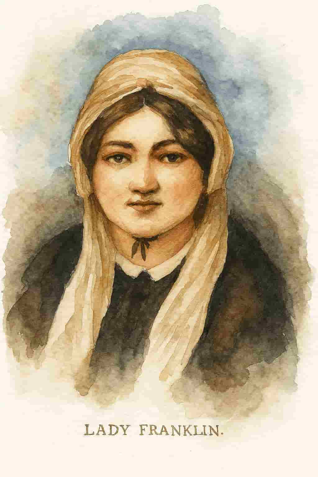 Lady Jane Franklin - AI created image from Australian Town and Country Journal 2 October 1875