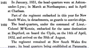 Military Guard on the Clyde in 1832 - Historical Records of British Army