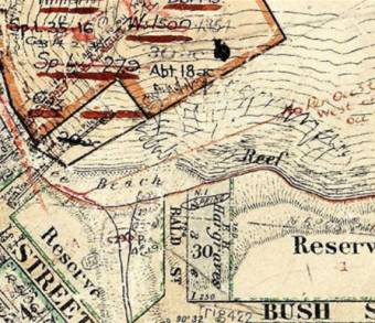 Norah Head 1878 Map Lands Department NSW