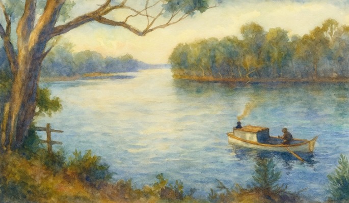 Nunda Point, Dora Creek, AI created image