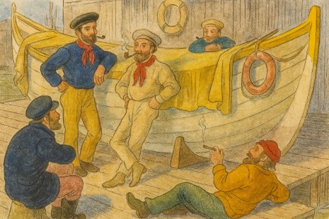 AI generated image of sailors