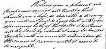 Governor Brisbane's Instructions to John Bingle re his voyage to the north on the Sally