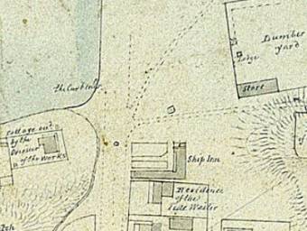 John Armstrong's Map of Newcastle c. 1831 showing the location of the Ship Inn - University of Newcastle
