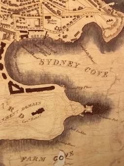 Section of map of Sydney by William Henry Wells 1843 showing dockyard