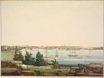 West view of Sydney in New South Wales, ca 1809] / drawn by John Eyre - State Library NSW