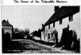The house in which George Loveless and associates formed an Agricultural Labourers' Union in 1833 at Tolpuddle, Dorset - The Australian Worker 19 October 1938 