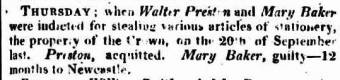 Walter Preston acquitted in 1819