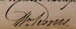 Signature of surgeon William Rogers in the Medical Journal for the voyage of the Arab