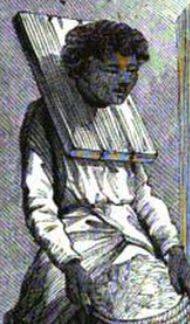 Image of Wooden Collar on a slave in Madagascar